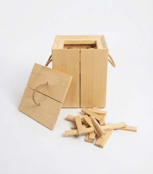 Hout&Stout Luxe Kist met Deksel | 150 stapelplankjes